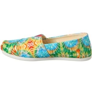 TOMS NWT Fiesta Red Tie Dye Alpargata Slip-On Shoes